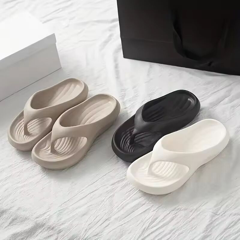 New Thick Platform Eva Flip Flops For Women Summer Clip Toe Non Slip Beach Sandals Woman Comfortable Soft Sole Cloud Slippers